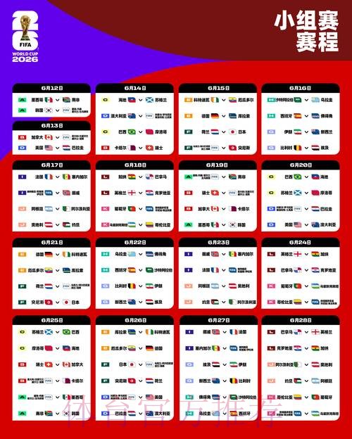 世界杯完整赛程完整版 世界杯完整赛程完整版